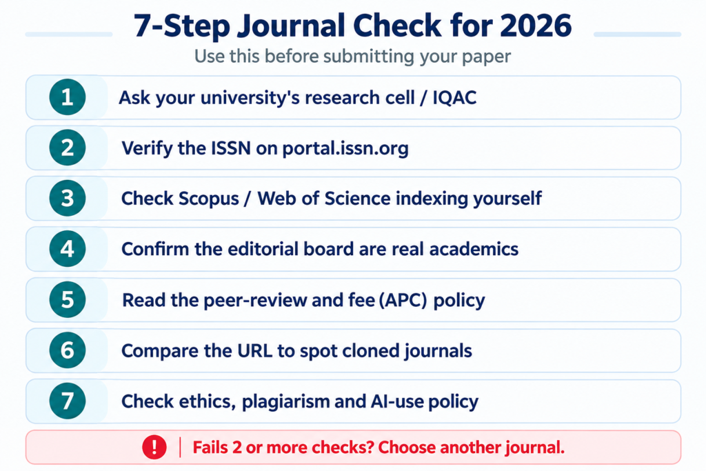 How to check if a journal is UGC approved in 2026 – 7-step checklist
